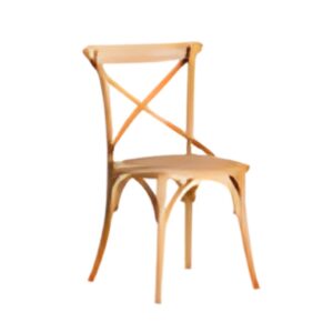 Cross Back Light Wood Chair