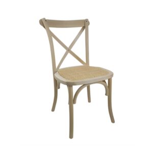 Cross Back Wood Chair