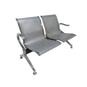 2 Seater - Silver Steel Waiting Area Bench