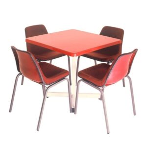 Square Centre Pedestal Fibreglass Table