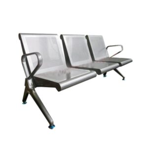 3 Seater - Matte Silver Waiting Area Bench