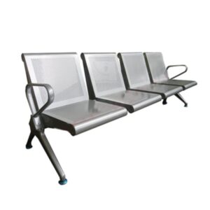 4 Seater - Matte Silver Waiting Area Bench