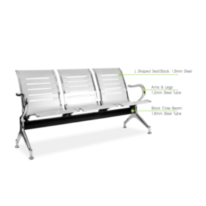 Public 3 Seater - Silver
