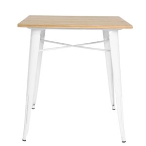 Rustic Metal Table With Natural Wooden Top
